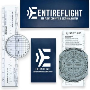 EntireFlight E6B Flight Computer, Aviation Plotter & Manual Box